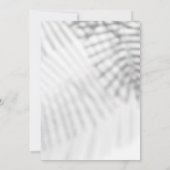 Wit & Zwart Organische Huwelijksuitnodiging Kaart (Achterkant)