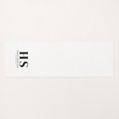 Wit & Zwart Persoonlijk Monogram Minimalistisch Sc Yogamat (Achterkant (horizontaal))