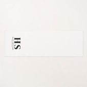 Wit & Zwart Persoonlijk Monogram Minimalistisch Sc Yogamat (Voorkant (horizontaal))