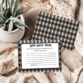 Wit & zwart plaid Date Night Ideeën Vrijgezellenfe Informatiekaartje