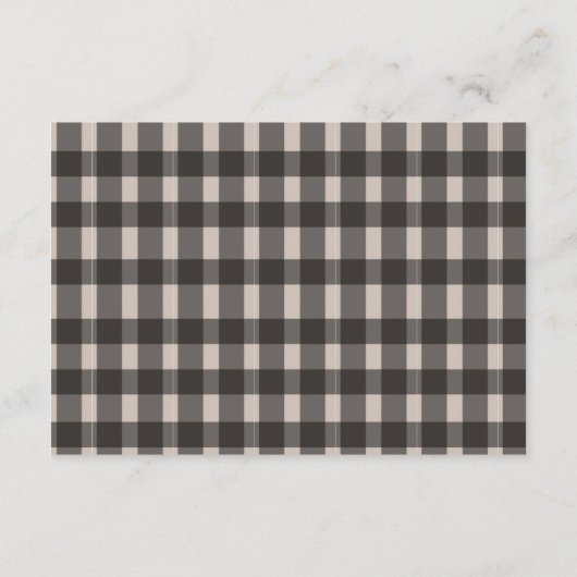 Wit & zwart plaid Date Night Ideeën Vrijgezellenfe Informatiekaartje (Achterkant)