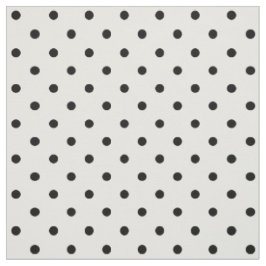 Wit/zwart poka-dots stof