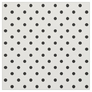 Wit/zwart poka-dots stof