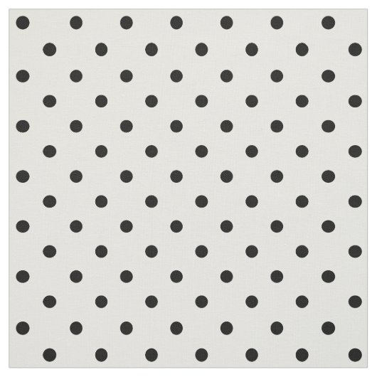 Wit/zwart poka-dots stof (Swatch)
