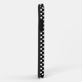 Wit Zwart Polka Dots Initiaal Letter Case-Mate iPhone Case (Achterkant/rechts)