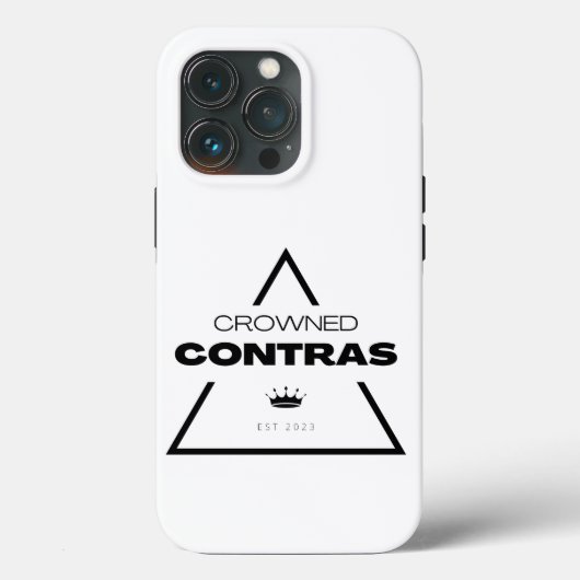Wit Zwart Prism Crowned Contra's iPhone 13 Hoesjes (Achterkant)