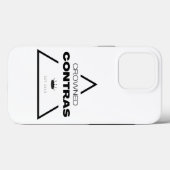 Wit Zwart Prism Crowned Contra's iPhone 13 Hoesjes (Achterkant (horizontaal))