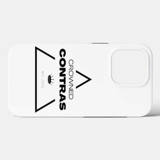 Wit Zwart Prism Crowned Contra's iPhone 13 Hoesjes (Achterkant (horizontaal))
