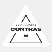 Wit Zwart Prism gekroond Contra's Triangel Sticker (Voorkant)