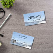 Wit zwart qr code aangepaste foto bedrijf kortingskaartje