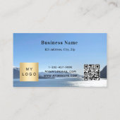 Wit zwart qr code aangepaste foto logo business kortingskaartje (Achterkant)