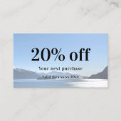 Wit zwart qr code aangepaste foto logo business kortingskaartje (Voorkant)