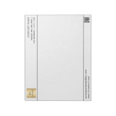 Wit zwart QR code business logo letterhead Notitieblok (Linkerzijde)