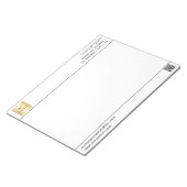 Wit zwart QR code business logo letterhead Notitieblok (Schuin)