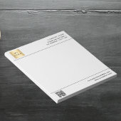 Wit zwart QR code business logo letterhead Notitieblok