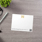 Wit zwart QR code business logo Notitieblok