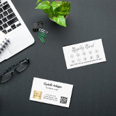Wit zwart qr code corporate logo klantenkaartje