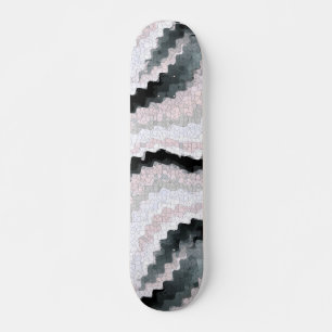Wit Zwart Rickrack Golfprint Persoonlijk Skateboard