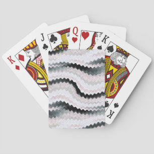 Wit Zwart Rickrack Golfprint Pokerkaarten