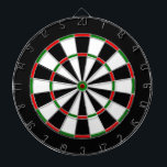 Wit, Zwart, Rood en Groen Metaalkooi Dartboard Dartbord<br><div class="desc">Een wit,  zwart,  rood en groen metalen kooi dartbord met zwart door de nummers zal uren plezier geven aan uw man grot. Dit kan voor iedereen in de familie zijn om te gebruiken. Kleuren van rood,  bruin,  blauw,  goud en meer zijn in een reeks majestueuze kleuren.</div>