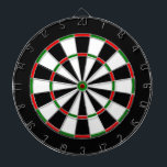 Wit, Zwart, Rood en Groen Metaalkooi Dartboard Dartbord<br><div class="desc">Een wit, zwart, rood en groen metalen kooi dartbord met zwart door de nummers zal uren plezier geven aan uw man grot. Dit kan voor iedereen in de familie zijn om te gebruiken. Kleuren van rood, bruin, blauw, goud en meer zijn in een reeks majestueuze kleuren.</div>