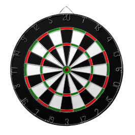 Wit, Zwart, Rood en Groen Metaalkooi Dartboard Dartbord