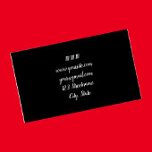 Wit zwart rood modern professioneel kapsalon visitekaartje