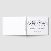 Wit Zwart Schrift 50ste Trouwdag Gastenboek (Volledig)