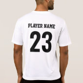 Wit Zwart Sport Team Shirt Nummer (Achterkant)