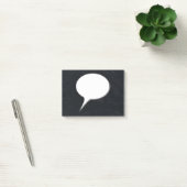 Wit & Zwart Spreekballon Gepersonaliseerde Naam Post-it® Notes (Kantoor)
