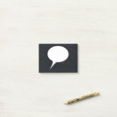 Wit & Zwart Spreekballon Gepersonaliseerde Naam Post-it® Notes (Op bureau)