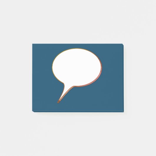 Wit & Zwart Spreekballon Gepersonaliseerde Naam Post-it® Notes (Voorkant)