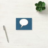 Wit & Zwart Spreekballon Gepersonaliseerde Naam Post-it® Notes (Kantoor)