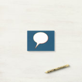 Wit & Zwart Spreekballon Gepersonaliseerde Naam Post-it® Notes (Op bureau)
