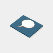 Wit & Zwart Spreekballon Gepersonaliseerde Naam Post-it® Notes (Schuin)