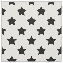 Wit Zwart Sterren Patroon Decoratief Textiel Stof