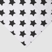 Wit Zwart Sterren Patroon Decoratief Tissuepapier (Detail)