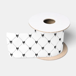 Wit & Zwart Strik Geschenkverpakking Satijnen Lint