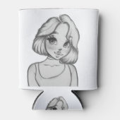 wit zwart teken blikjeskoeler (Voorkant)