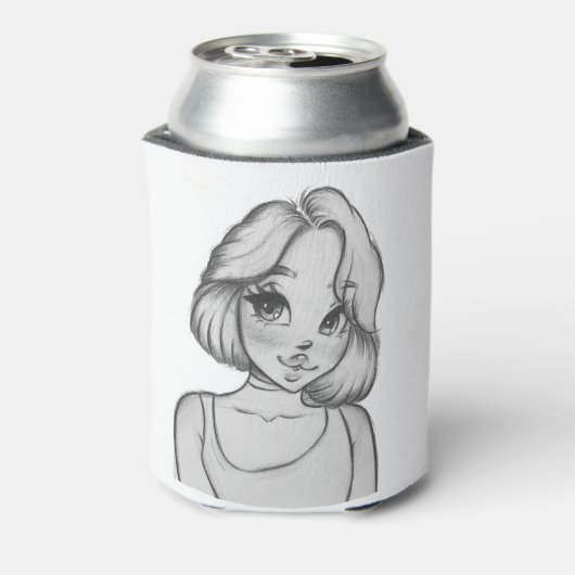 wit zwart teken blikjeskoeler (Blikje Achterkant)