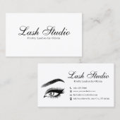 Wit & Zwart Verfijnde Glitterde Schoonheidswimper Visitekaartje (Voorkant / Achterkant)