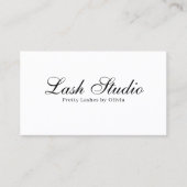 Wit & Zwart Verfijnde Glitterde Schoonheidswimper Visitekaartje (Voorkant)