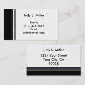 wit zwart visitekaartje (Voorkant / Achterkant)