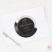 Wit Zwart Wavy Roos Goud met Logo Product Label (Envelop)