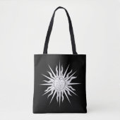 Wit & Zwart Whimsical Zon Hemel Astrologie Tote Bag (Voorkant)