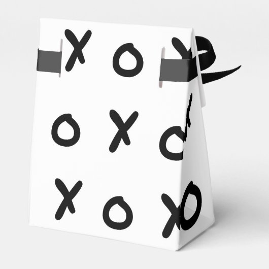 Wit & Zwart X O XO X&O's Trendy Cute Bedankdoosjes (Achterkant)