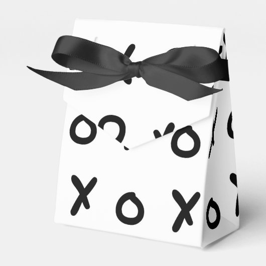 Wit & Zwart X O XO X&O's Trendy Cute Bedankdoosjes (Voorkant Zijde)