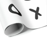 Wit & Zwart X O XO X&O's Trendy Cute Cadeaupapier<br><div class="desc">douane verpakkings papier</div>