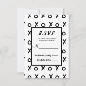 Wit & Zwart X O XO X&O's Trendy RSVP Antwoord (Voorkant)
