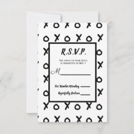 Wit & Zwart X O XO X&O's Trendy RSVP Antwoord